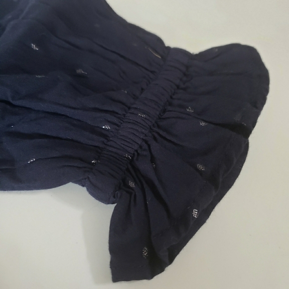 NEW Gap Kids Navy Blue Metallic Dot Dress Medium 8 - Picture 3 of 4